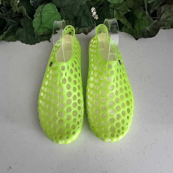 Unisex Lime Green Perforated Slip-On Shoes Size 41 By Bottega Veneta - Picture 1 of 7